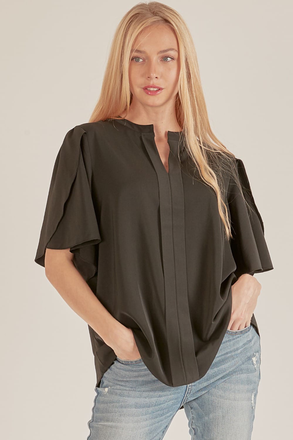 Black Petal Top