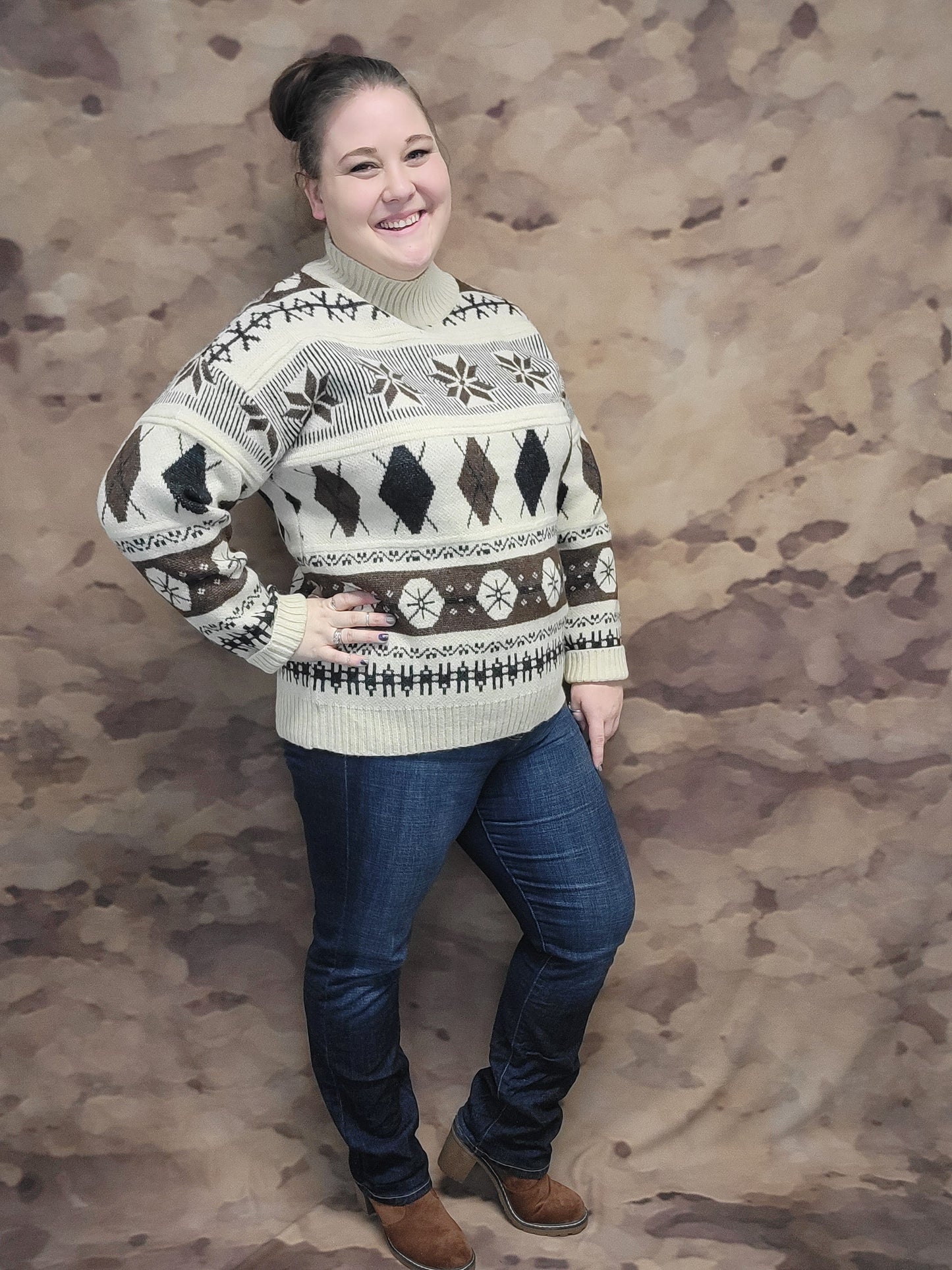 Taupe Multi Print