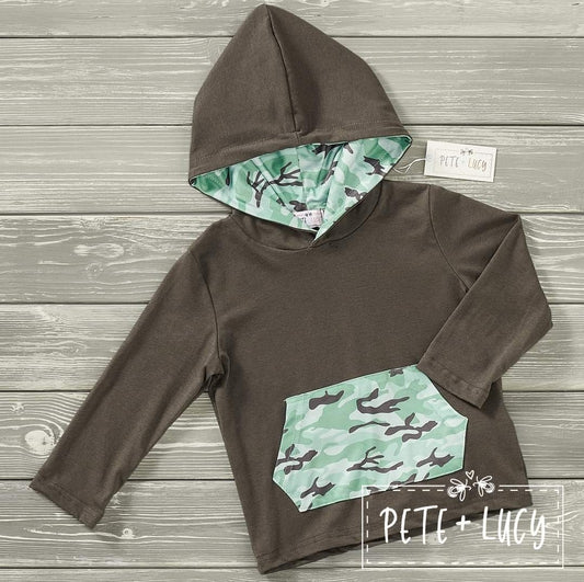 Grey Camo Hoodie Set