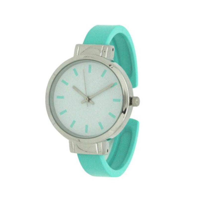 Silver and Mint Watch